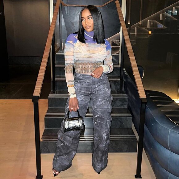 'MURCI' Cargo Trousers in Crater - size US 4 UK 8 - Picture 1 of 4